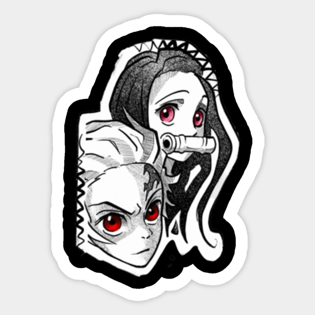nezuko and tanjiro Nezuko Sticker TeePublic